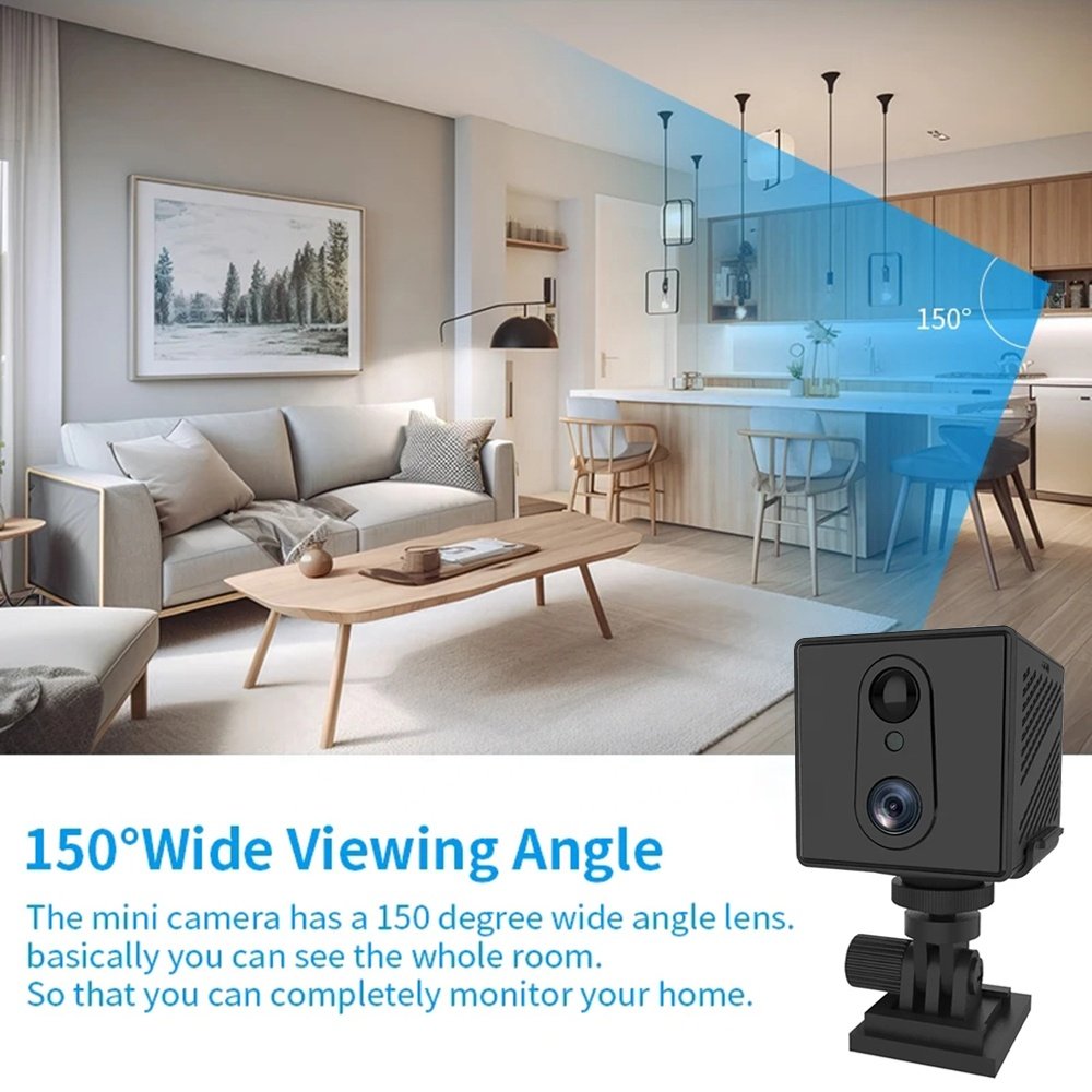 5MP 4G SIM Card Mini Camera 6X Zoom 1080P HD Wireless Monitoring Night Vision 3000mAh Battery Powered WiFi IP Cam