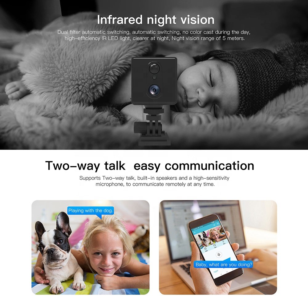5MP 4G SIM Card Mini Camera 6X Zoom 1080P HD Wireless Monitoring Night Vision 3000mAh Battery Powered WiFi IP Cam