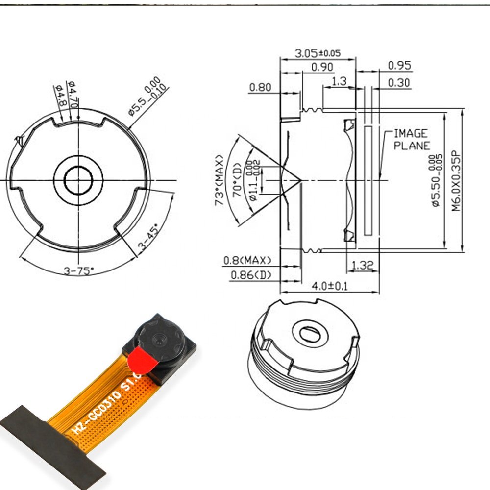 Low cost 0.3mp 1/10 inch GC0310 GC0309 GC0308 VGA CMOS image sensor mini micro mipi usb camera module 640x480 Low power