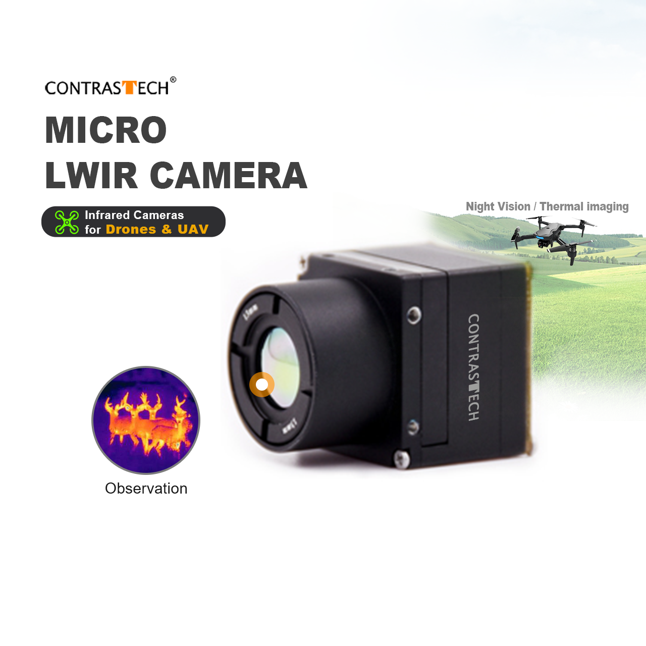 8g Lightweight 640x512 50Hz Mini LWIR Thermal Imaging module IP Camera Spectral FLIR Boson Security UAV Night Vision for drone