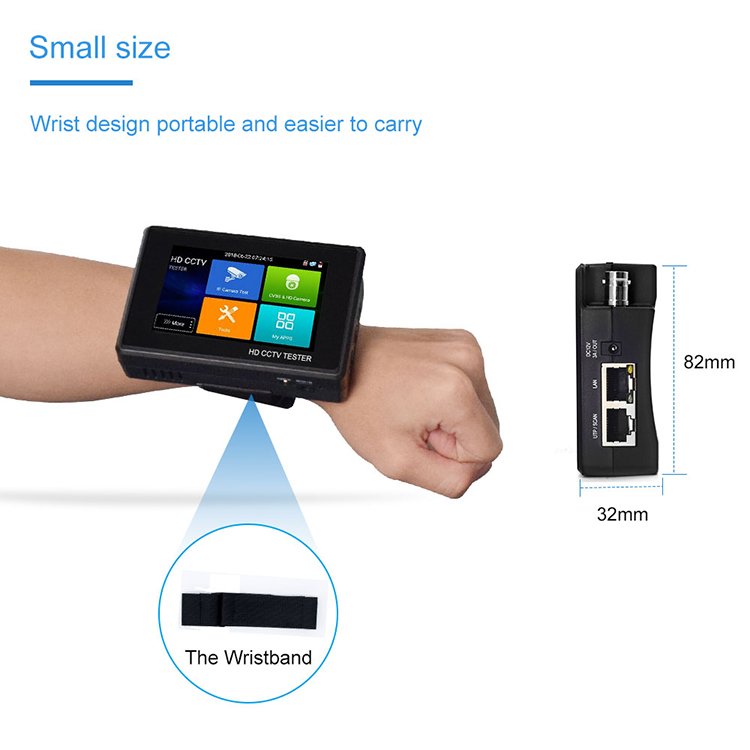 4" H.265 IP CCTV TESTER Camera 8MP AHD/TVI / CVI POE output IPC Security Camera Network Cable Test HD Analog CCTV Tester