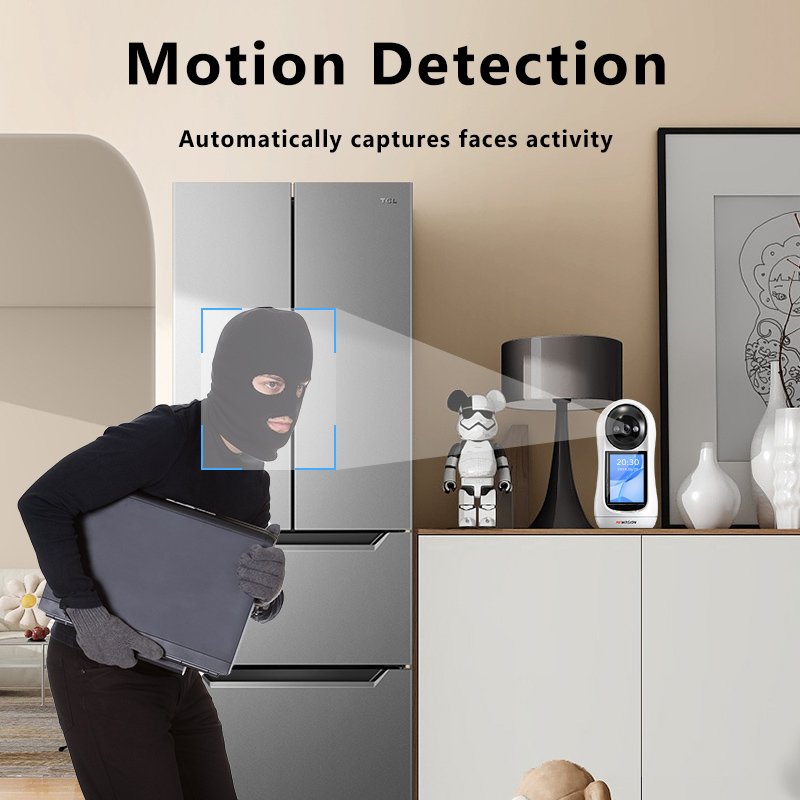 HKWASION 2MP Ai intelligent human movement tracking Indoor Color night vision home ptz wireless wifi mini camera