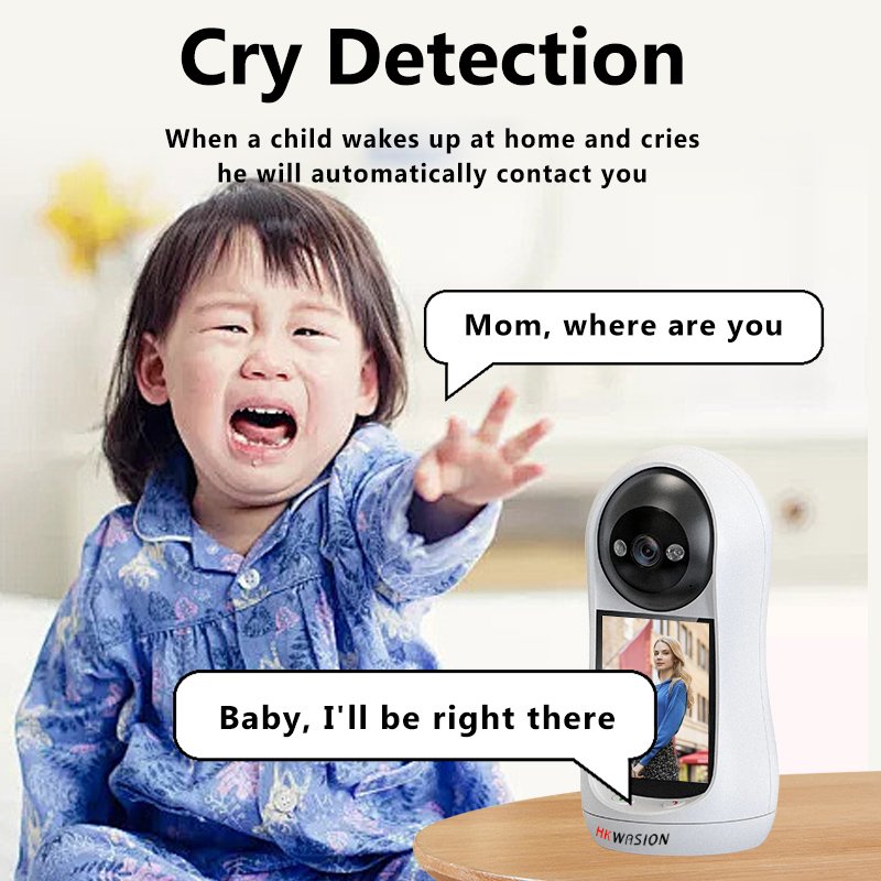 HKWASION 2MP Ai intelligent human movement tracking Indoor Color night vision home ptz wireless wifi mini camera