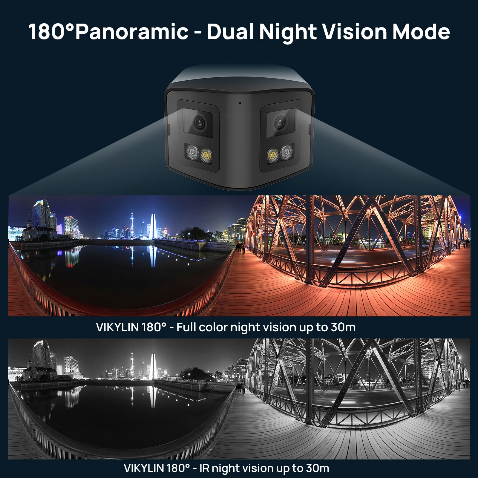 Compatible HIK 4MP 180 Degree Panoramic Security IP ColorVu Two way Audio Outdoor CCTV Dome Turret POE Camera