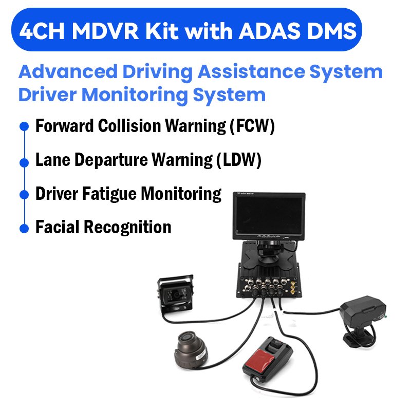 FL&OEM AI MDVR ADAS DMS HDD Storage 1080P 4CH 4G GPS Car Truck Vehicle dvr ADAS DMS AI CCTV Security Camera System MDVR