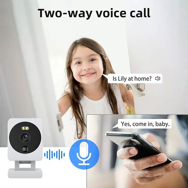New 5MP Tuya Wifi Mini Indoor Security Camera Smart Home Baby Monitor Night Vision Wireless CCTV Two Way Audio AI-Network Camera