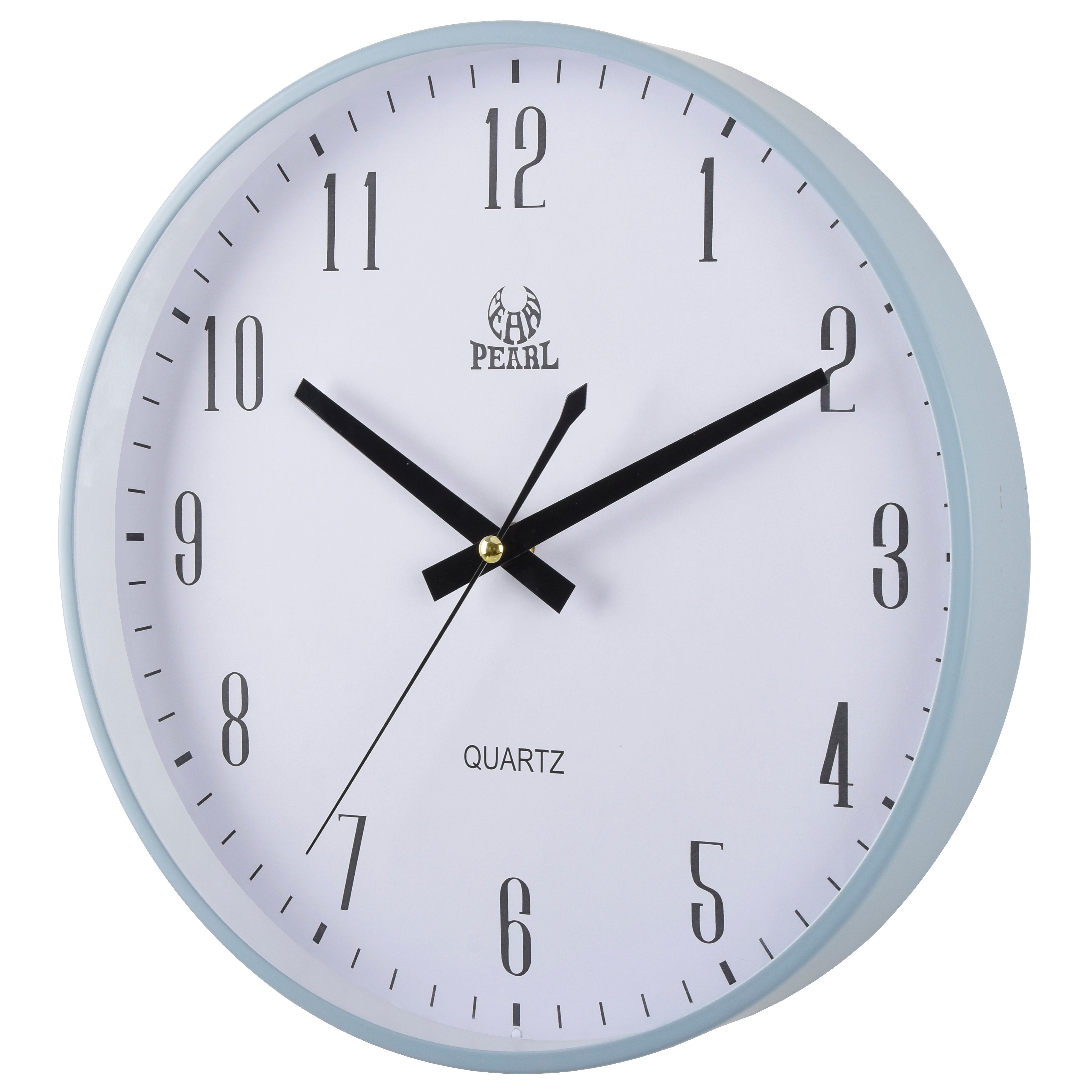 12 Inch High Quality Metal Wall Clocks promotional sweep slient round clock metal frame on the wall glass best multicolored gift