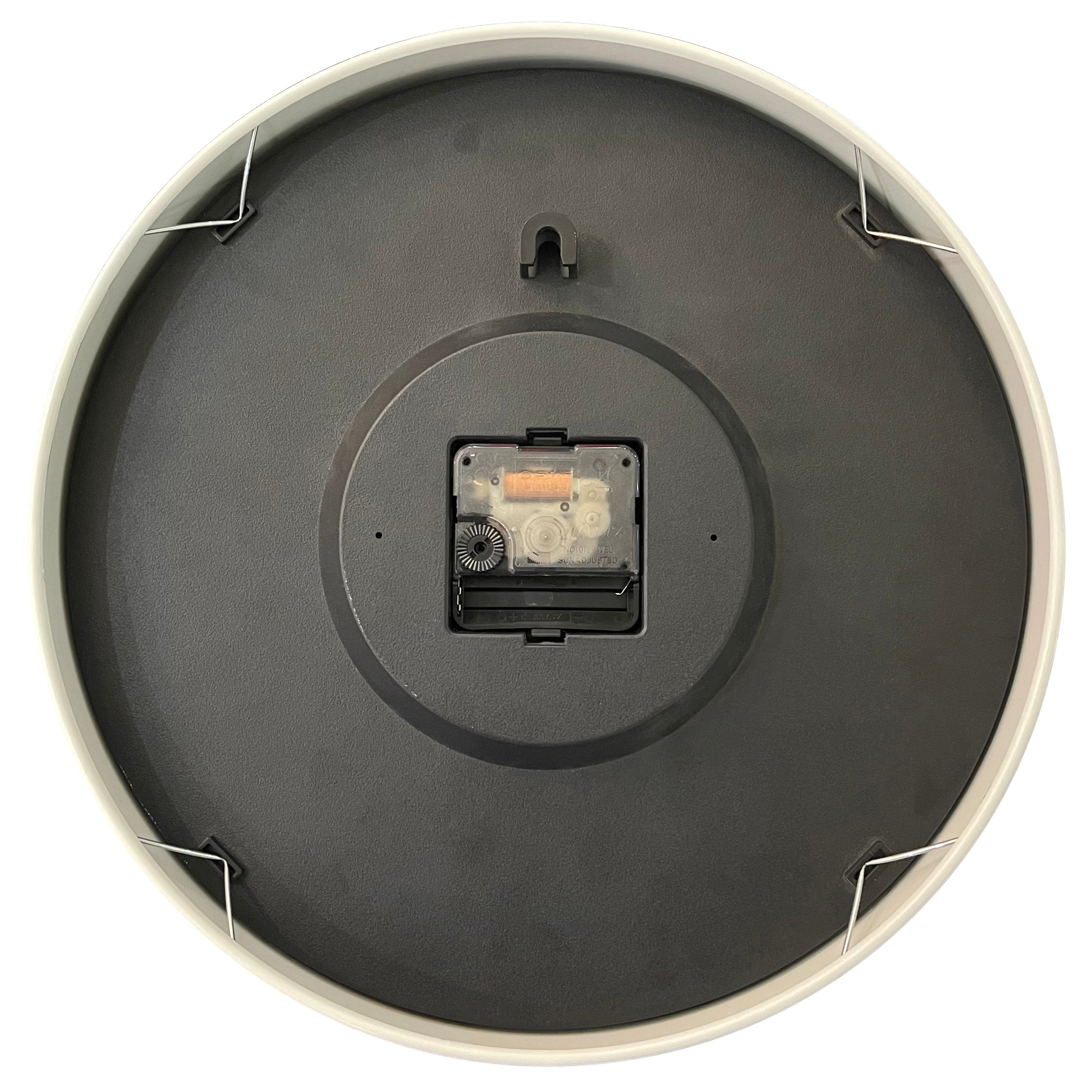 12 Inch High Quality Metal Wall Clocks promotional sweep slient round clock metal frame on the wall glass best multicolored gift