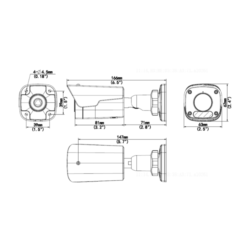 uniview IPC2122LB-ADF28(40)KM-H Original Genuine 2 MP AcuSense Built-in Mic Fixed Bullet Network Camera DS-2CD2143G2-IU-NB