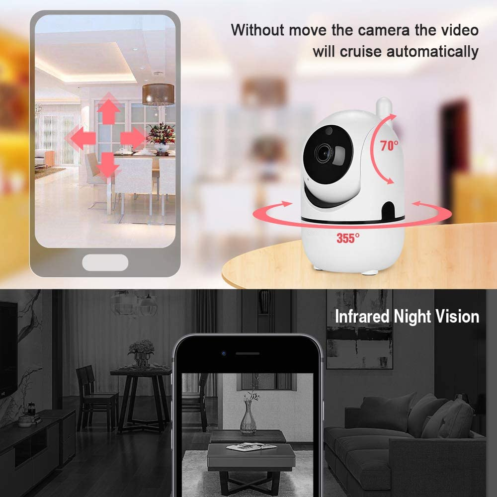 Promotion 3MP Tuya Indoor Two Way Audio Motion Detect IR Night Vision Auto Tracking Wireless Wifi Mini Baby Monitor PTZ Cameras