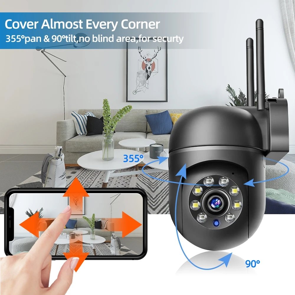 Wistino 1080P CCTV Wireless Wifi Security Camera IR Full Color Night Vision Two Way Audio Camera Security