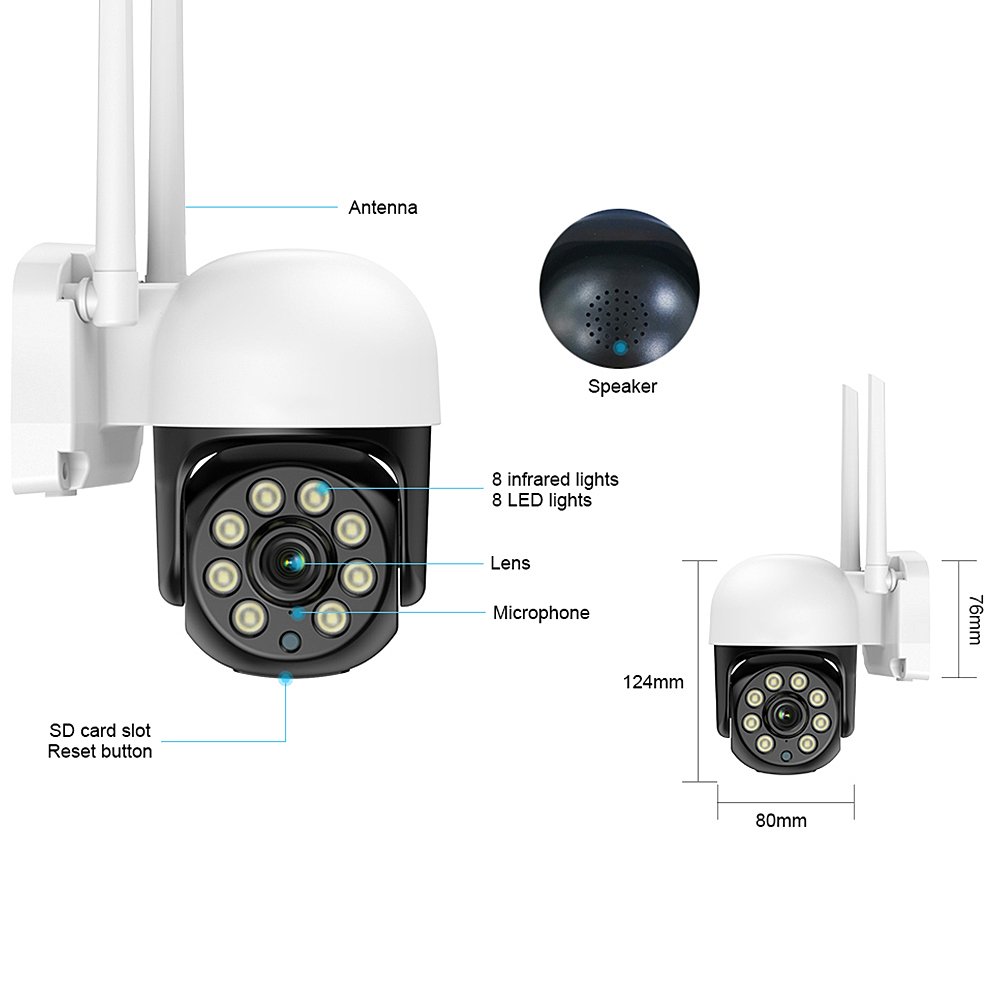 Best Selling 5MP 4K HD Wifi Ptz Camera Outdoor Indoor Wireless Ptz Baby Monitoring Pet Cctv Camera For House Security