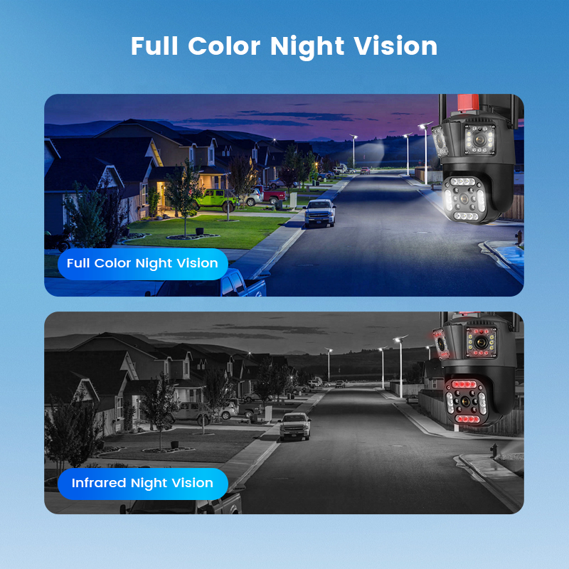 Wholesale three screens v380pro wireless cctv network camera humanoid motion tracking v380 pro 4g three lens ptz camera