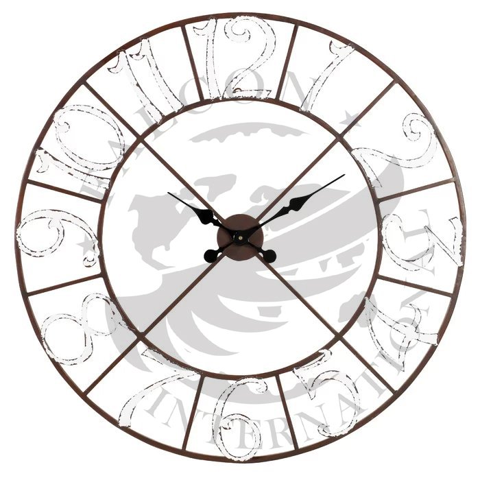 Nordic style Metal wall clock bar loft creative retro decoration wall hanging Metal wall hanging clock for home hotel decor