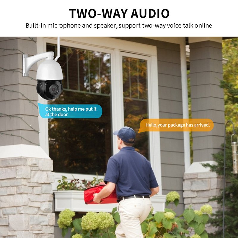 Icsee Real 4K 5MP 36X Optical Zoom Wifi Camera Network Speed Dome SD Card Outside PTZ Wireless IP Camera Outdoor CCTV Cameras