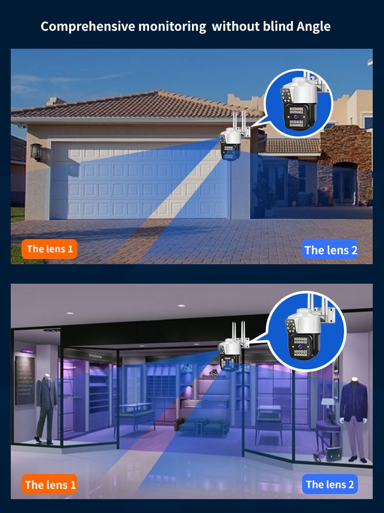 TUYA 390eye Outdoor 15X Optical Zoom surveillance WIFI security camera system ip network camera ptz Dual Lens network camera