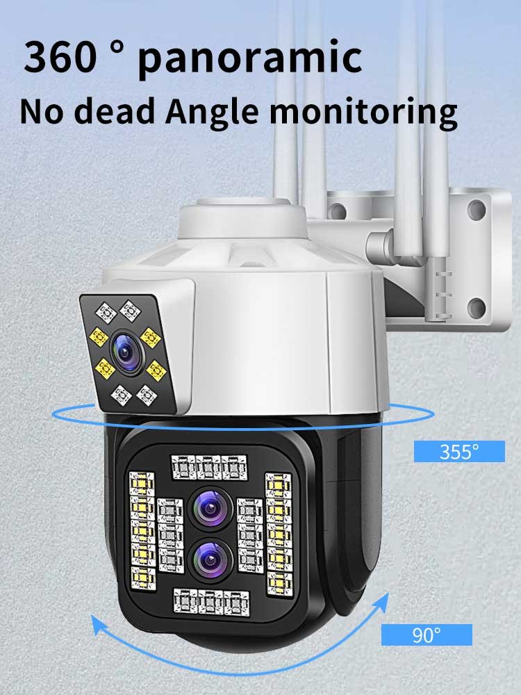 390eye Outdoor Three lens 15X Zoom surveillance WIFI security camera system ip network camera ptz Dual Lens 15X Zoom Wifi Camera