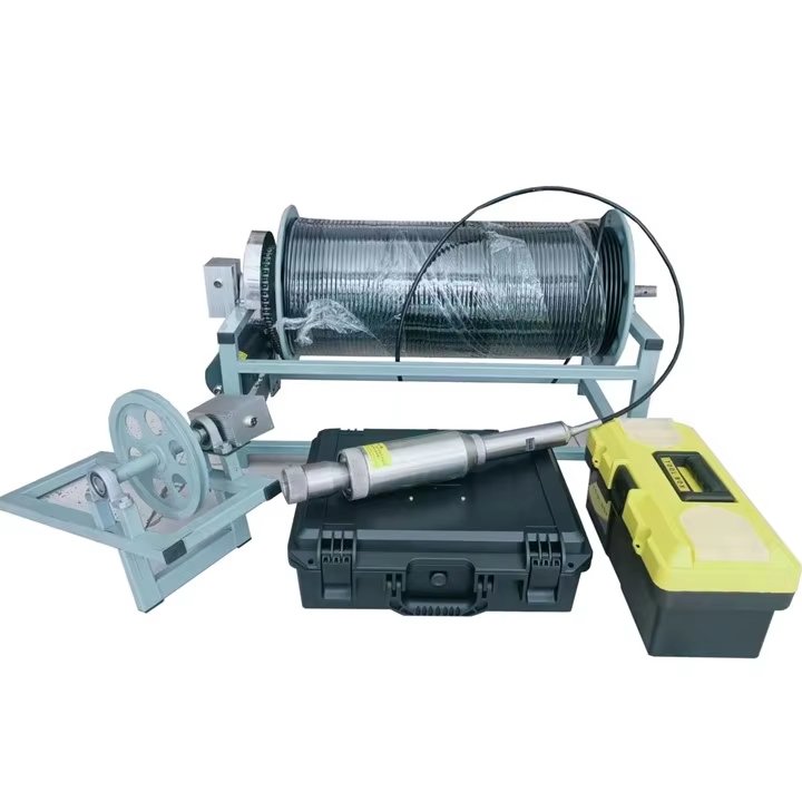 73mm Panoramic Electric Deep Well Inspection Camera 500m Depth Counting Borehole Camera with 12 Inch High-brightness Monitor