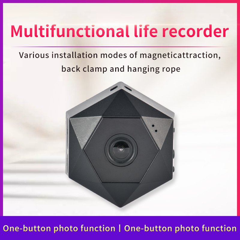 wireless web multifunctional life recorder 4K lens support streaming media viewing mini camera