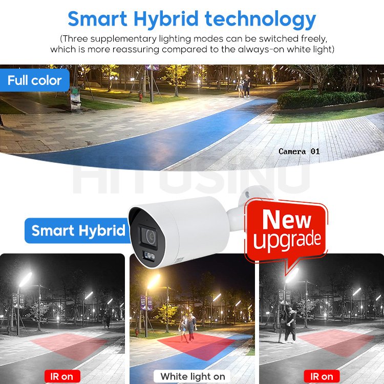 Oem and original HIK Smart Hybrid Light 2MP 4MP 5MP 6MP 8MP 4K Full Color Dome Turret Bullet PoE IP CCTV Network Camera