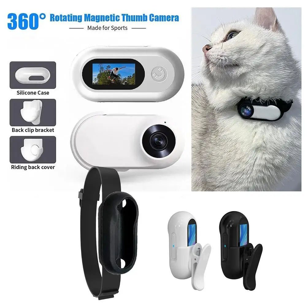 Powerful 360 Rotating Video Record Sports Action 1080p HD Mini Pet Camera With Anti-shake Function For Cycling Climbing