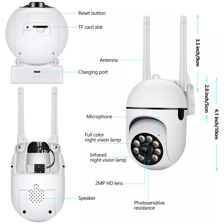 2MP waterproof outdoor infrared four in one analog camera Home security system HD night vision CCTV security AHD camera