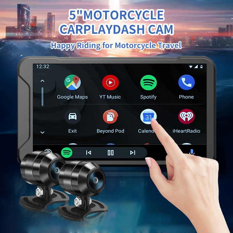 WiFi Cheap Dvr Audio Video Recorder GPS Speed Driving Recorder Motorcycle Carplay Camera Motorcycle Carplay With Camera