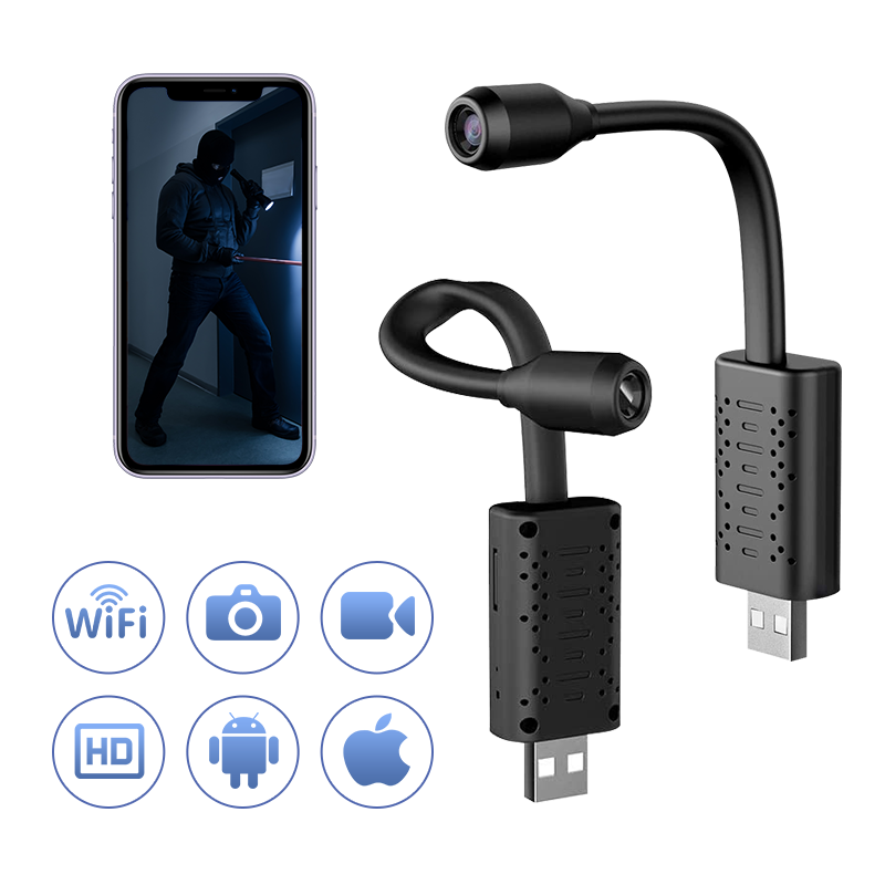 VESAFE Mini Wireless USB POWER Wifi IP Camera HOT Sale 1080P Black 360 Panoramic Indoor Camera