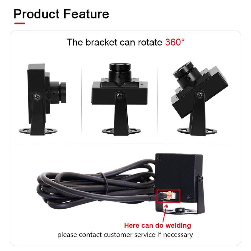 3200 720P H65 1.44mm 180degree fisheye lens HD backlighting USB Free Drive Machine vision industrial mini camera