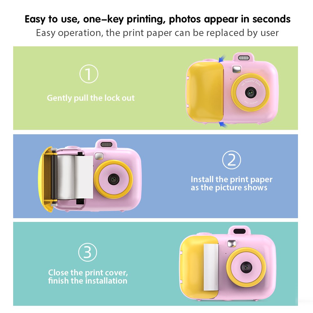 Auto Focus Mini Camera Printer Instant Photo Camera Kids Instant Camera with Printer