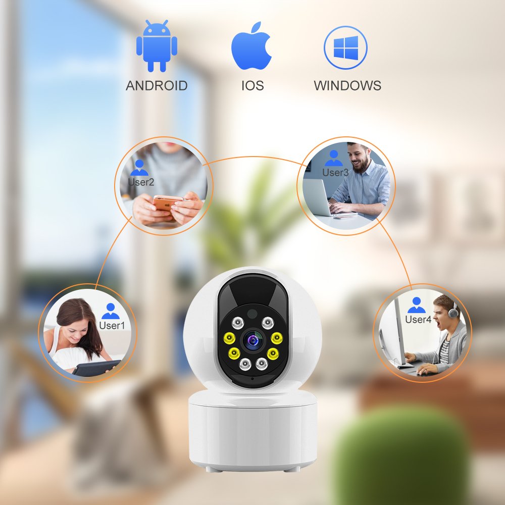 V380 Pro HD 3MP Small Home Security CCTV Network Wifi Wireless Camera Indoor & Outdoor IP Baby Monitor Camera System 1080P