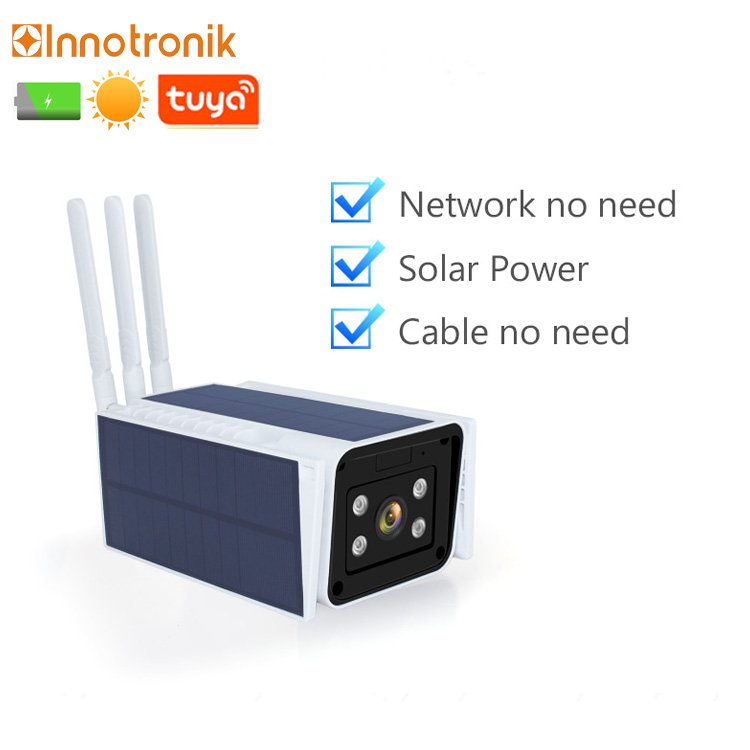Innotronik 1080P Outdoor Surveillance Network Solar Camera GSM Power Rechargeable System Security Mini Wireless Wifi Solar Cam