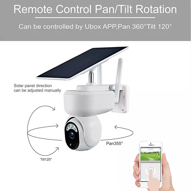 2MP Two Way Audio Surveillance Tuya Solar Outdoor 4G WIFI Ptz Security Camera