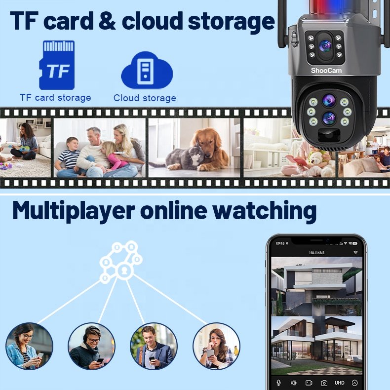 V380 10x Optical Zoom Solar Camera Security 8mp Motion Detection Auto Tracking Ptz Wifi Solar Cctv Camera 4g Sim Card 4k