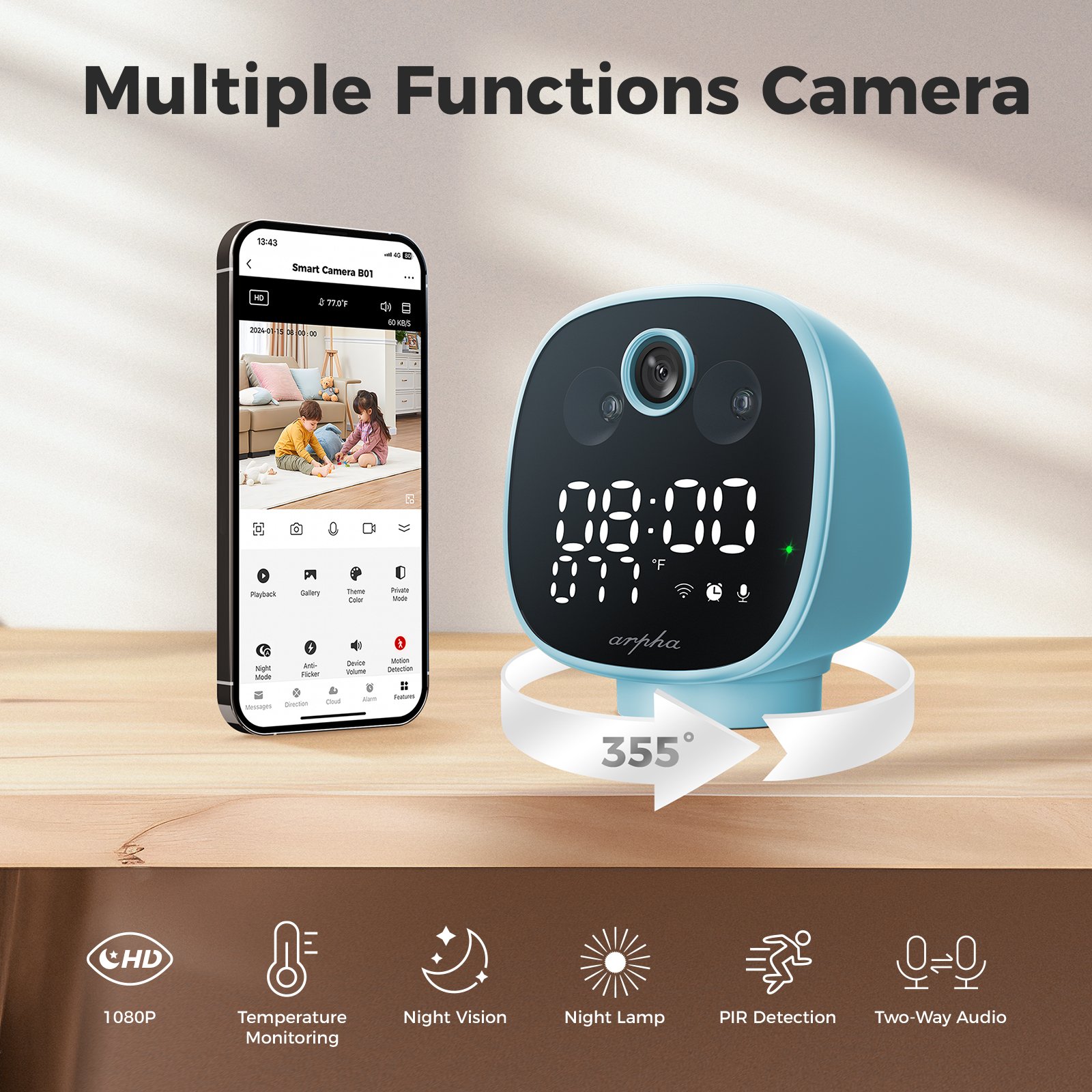 Arpha B01 Baby Monitor Child Monitoring Camera