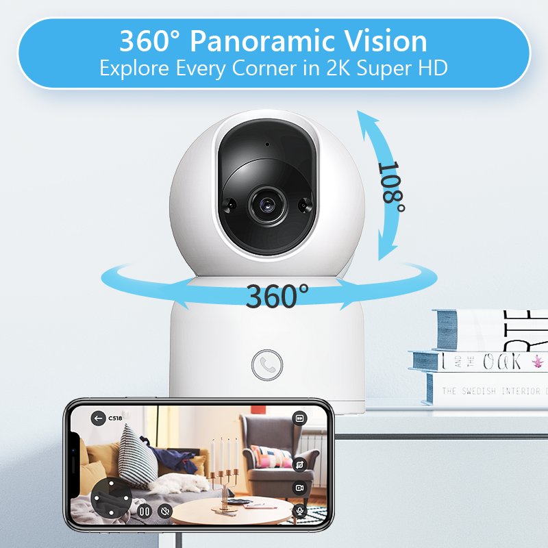 360 Degree Camera Wifi Mini Camera Wireless Wifi IPcamera Home Security Network Security Wifi PTZ Camera