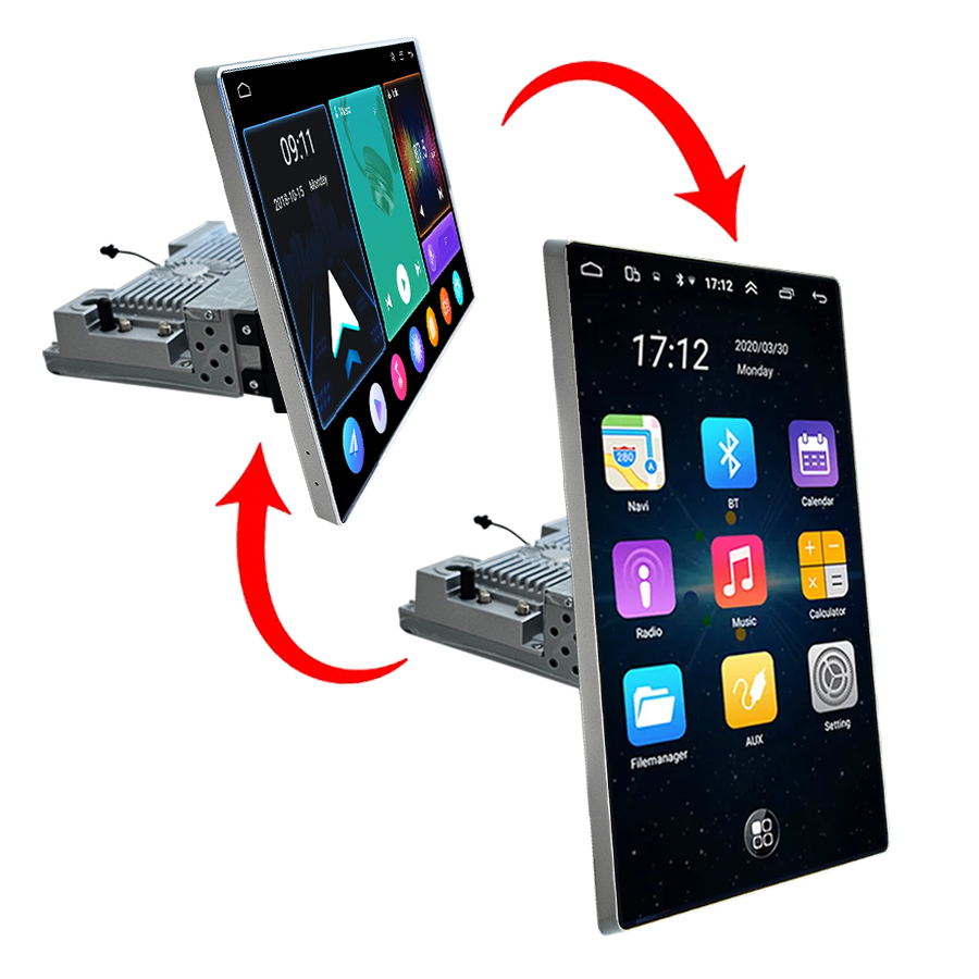 QLED 1din Android11 IPS 360 Camera Car DVD Player Universal Video Autoradio Rotating Screen Stereo Navigation System Car Radio