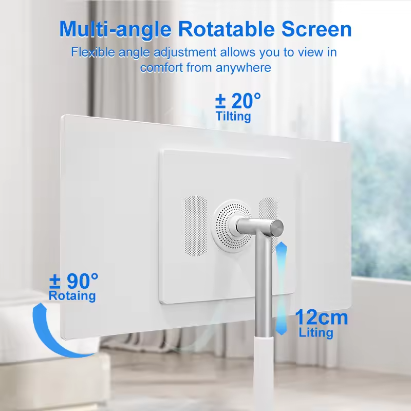 Vertical Display 27 32 Inch Portable Mobile Tv 5 Or 9h Battery Life Interactive Touch Screen Tv Smart Television With Wheels