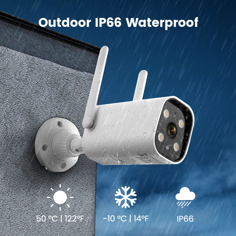 Outdoor humanoid detection Email Alerts tuya wireless ip bullet camera IR colorful night vision p2p cctv wifi mini camera