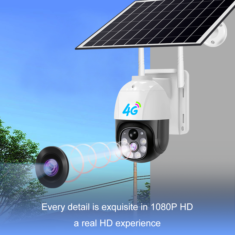 Human Tracking Multi-image 180 degree Wide Viewing Panorama WIFI 4G Fisheye Solar Battery Network Camera
