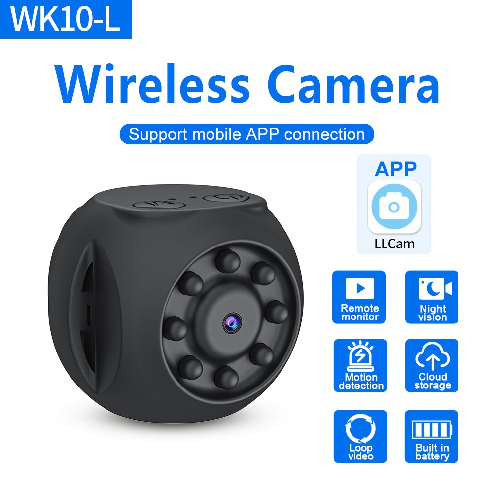 2024 Best Selling WK10 Wifi Camera Motion Detection Video Recorder Camcorder HD Wireless Ip Network Camera Body Mini Camera
