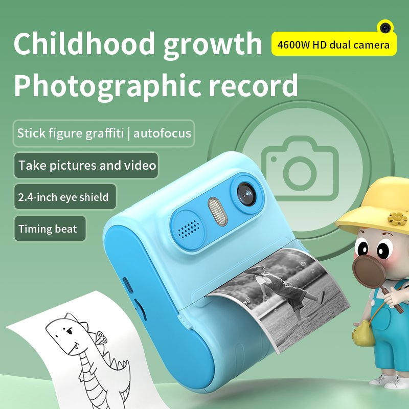 Yuniq Camera Long Lifespan 2000Mah 2.4 Inch Large Screen Instant Kids Girls Instantane Mini Camera Kids Camera Lk-001
