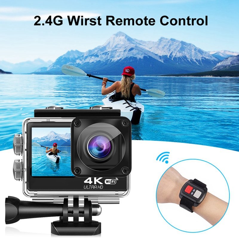 outdoor sport Video Camara 2.0Touch LCD EIS Dual Screen Remote Control WiFi Waterproof Extreme 4K 60FPS 24MP action camera
