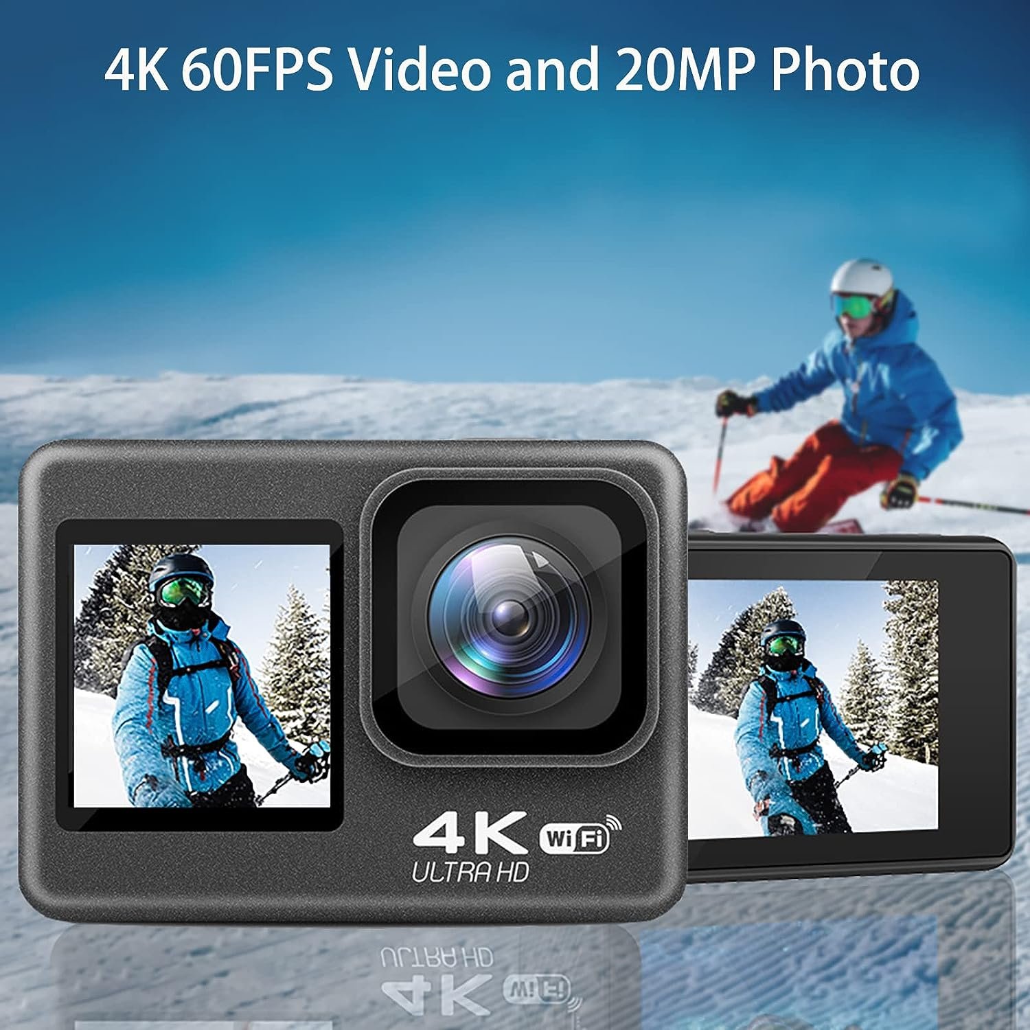 outdoor sport Video Camara 2.0Touch LCD EIS Dual Screen Remote Control WiFi Waterproof Extreme 4K 60FPS 24MP action camera