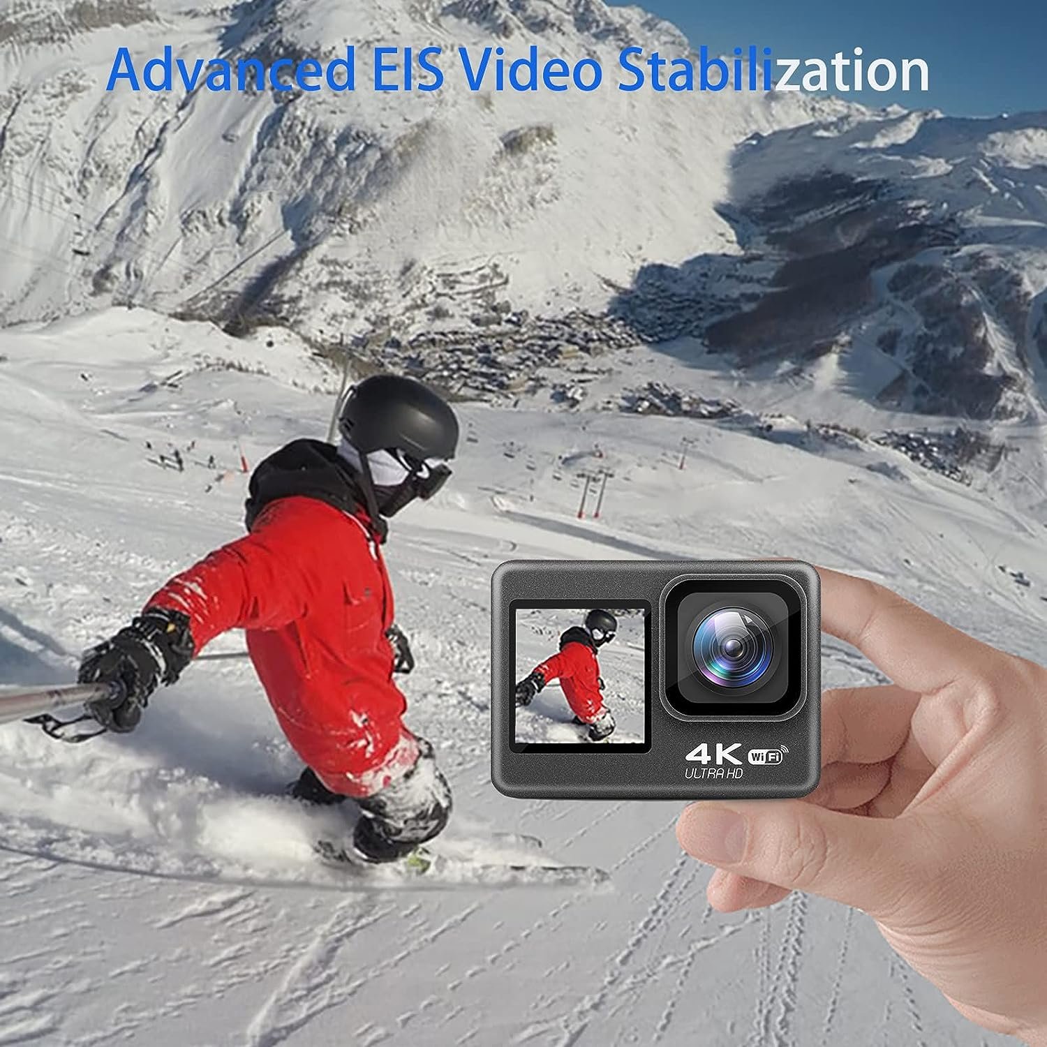 outdoor sport Video Camara 2.0Touch LCD EIS Dual Screen Remote Control WiFi Waterproof Extreme 4K 60FPS 24MP action camera