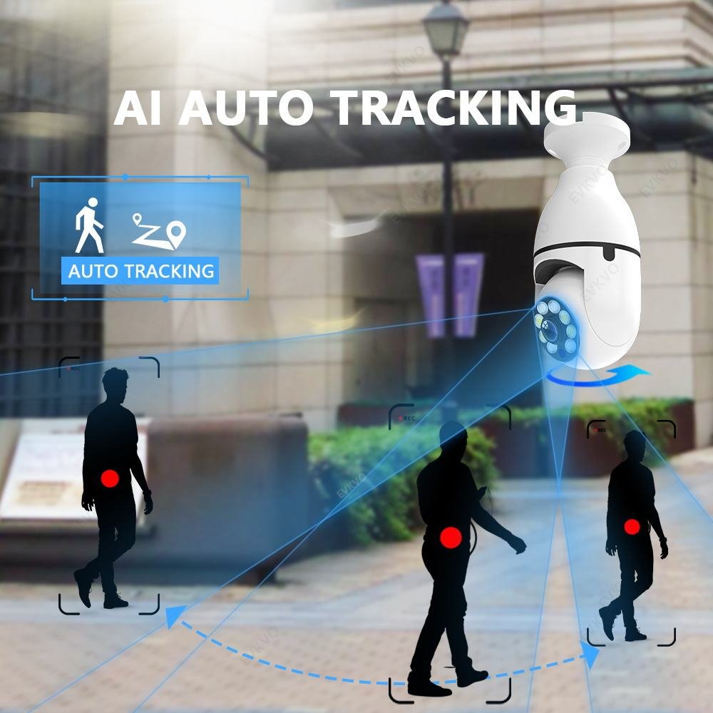 Cctv Network Ip Light Wifi PTZ Indoor Wifi Bulb Network Camera Smart Security 360 Degree Bulb Camera