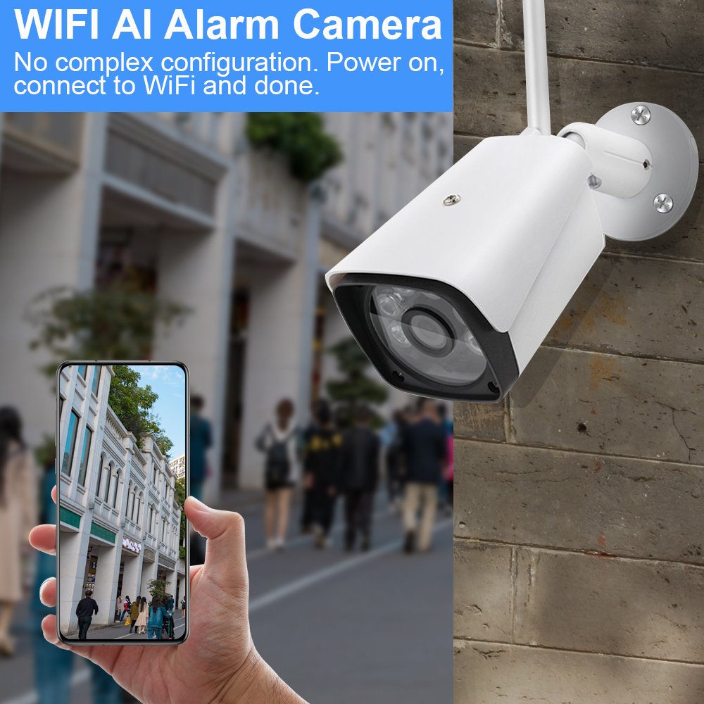WESECUU 4CH WIFI NVR Kit 5MP wireless security camera system outdoor CCTV WIFI network camera