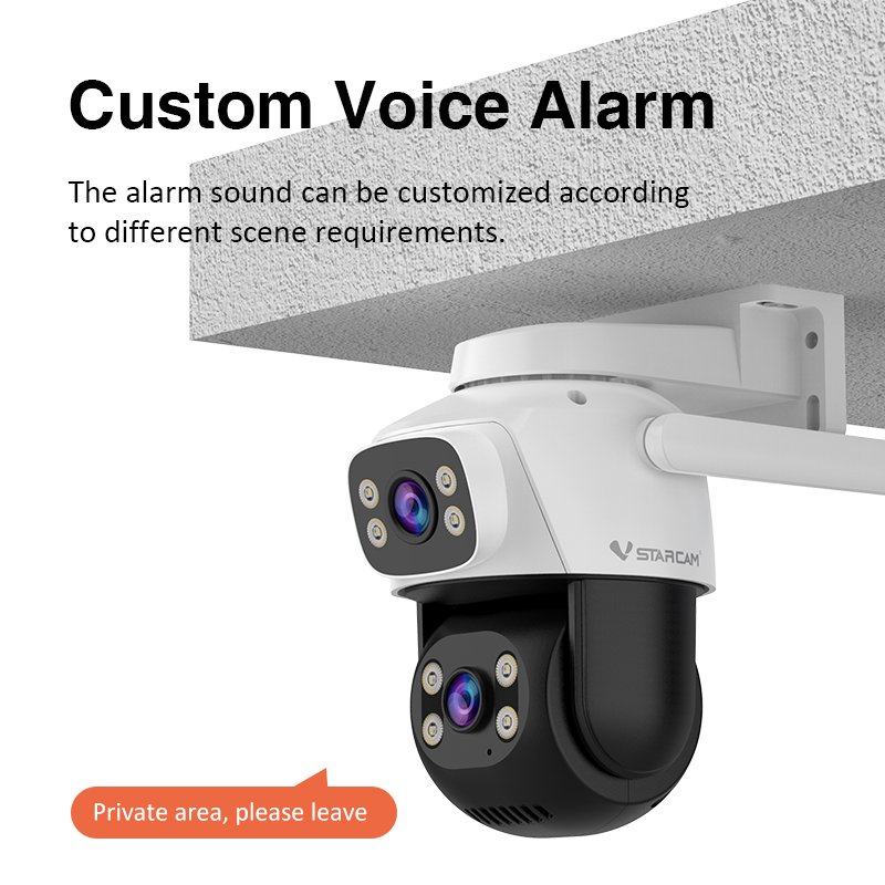 Vstarcam wifi camera outdoor dual lens HD C622DR security cameras for home night vision motion detection network dome camera