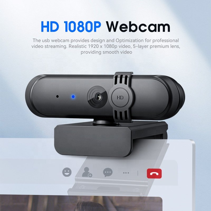 Anywii OEM hd 1920*1080P Usb Web Camera Fixed focus CMOS 30fps 2 Mega Video Camera for Online Teaching Analog microphone Webcam