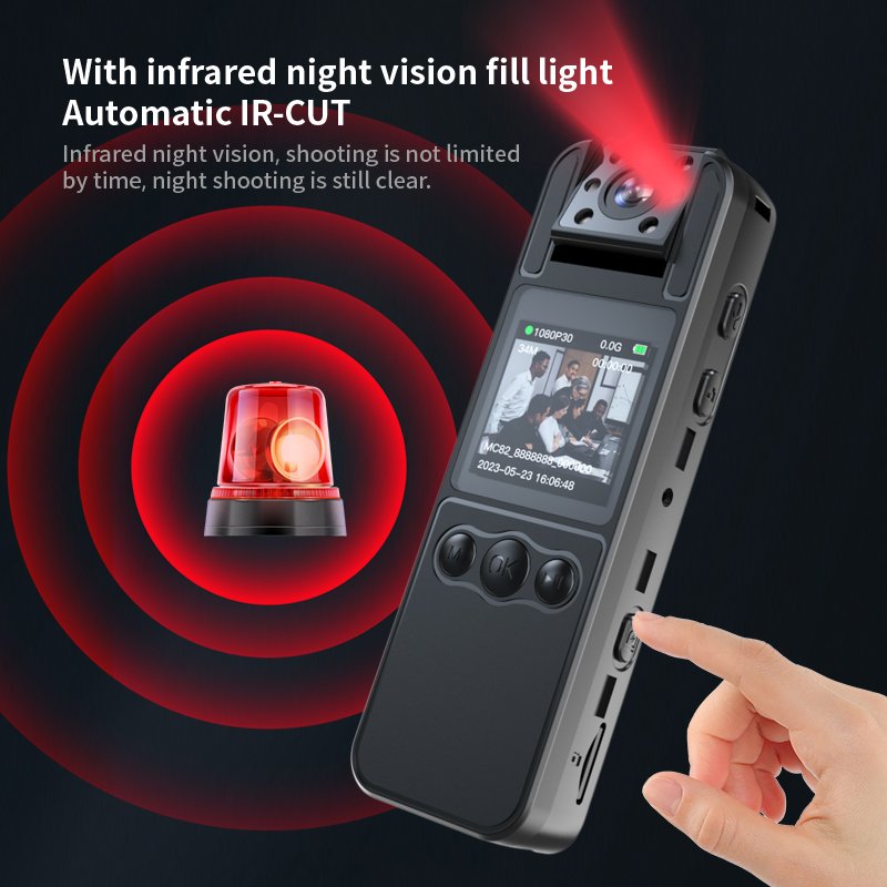 Pocket Body Worn Recorder 1.3'' Screen body camera Mini Portable recorder Multiful using audio video recording